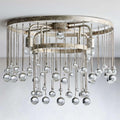 Aubrey Crystal Ball Flushmount Lamp