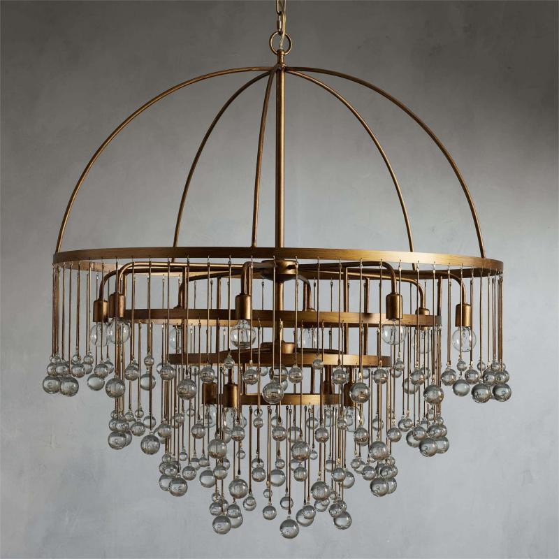 Aubrey Modern Crystal Ball 4 Tier Chandelier