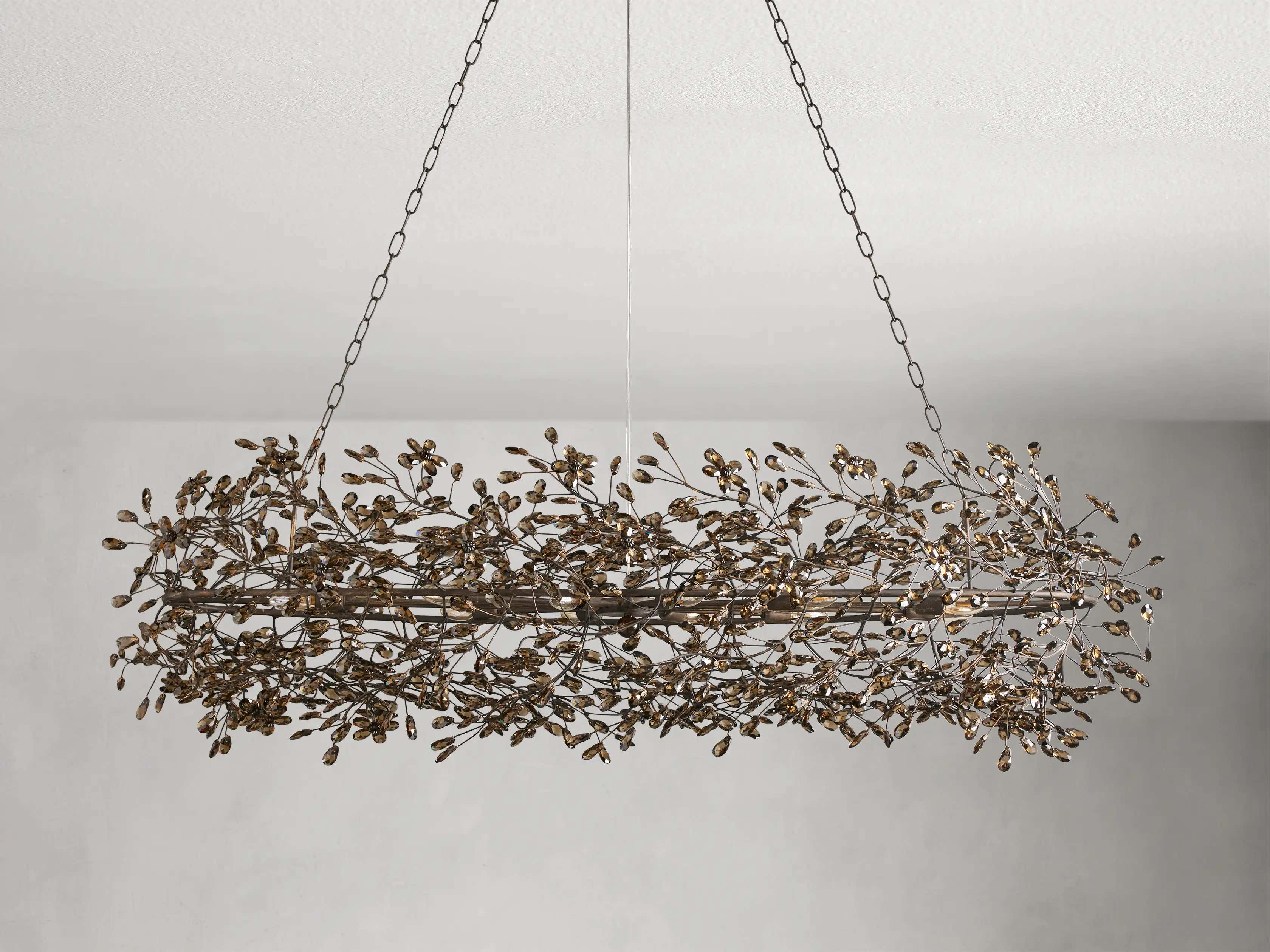 Fiore Colored Oval Chandelier 62" 74"
