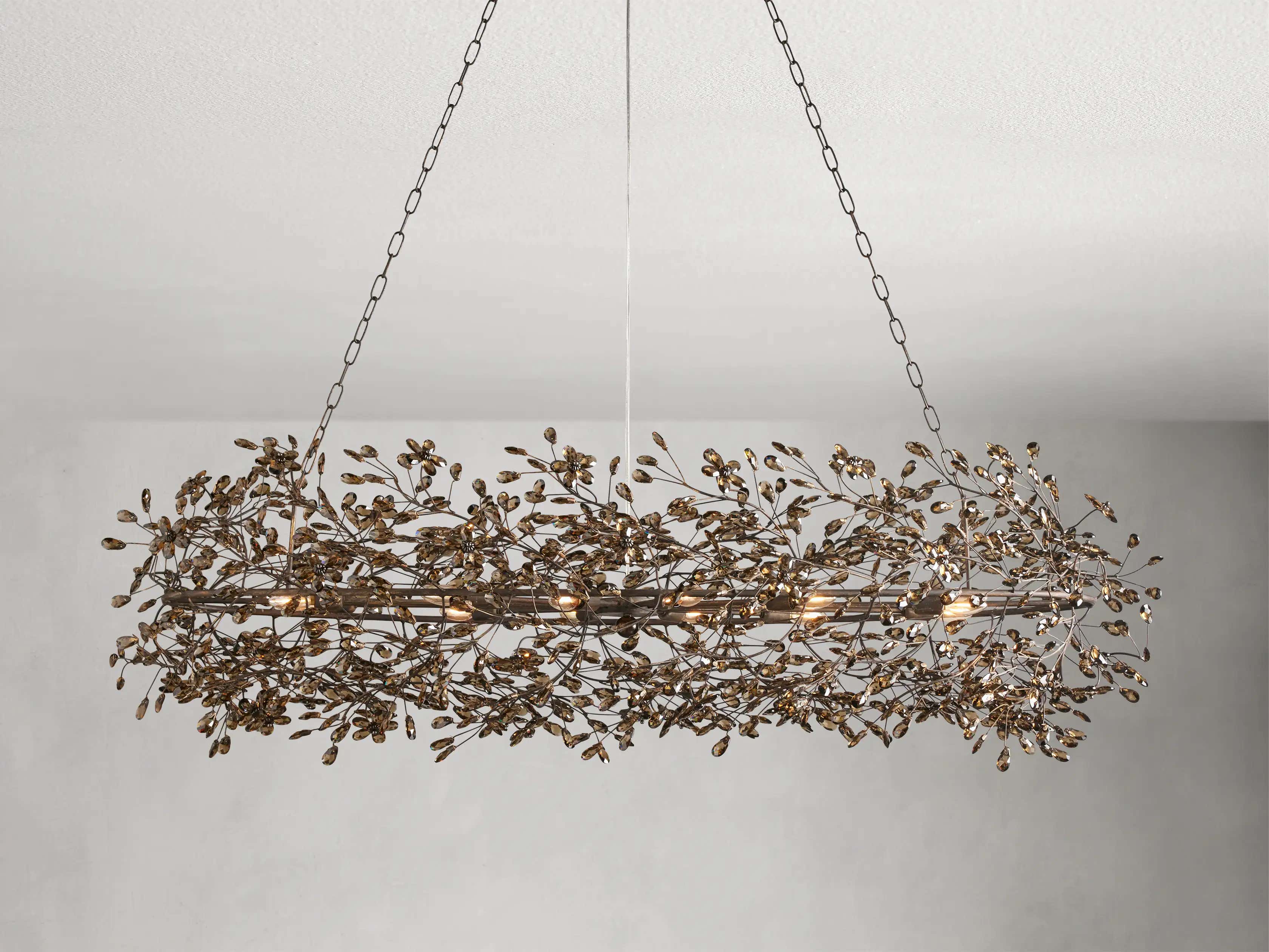 Fiore Colored Oval Chandelier 62" 74"