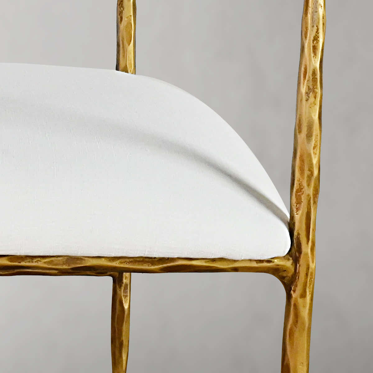 Hand-Forged Metal Curved Chair