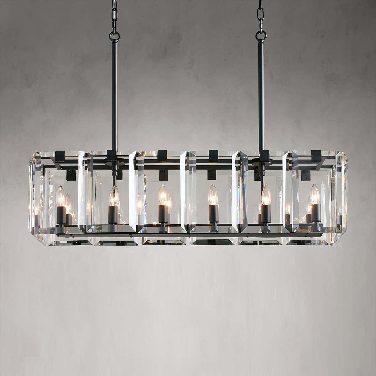 Amaya Rectangular Chandelier 40" 53"