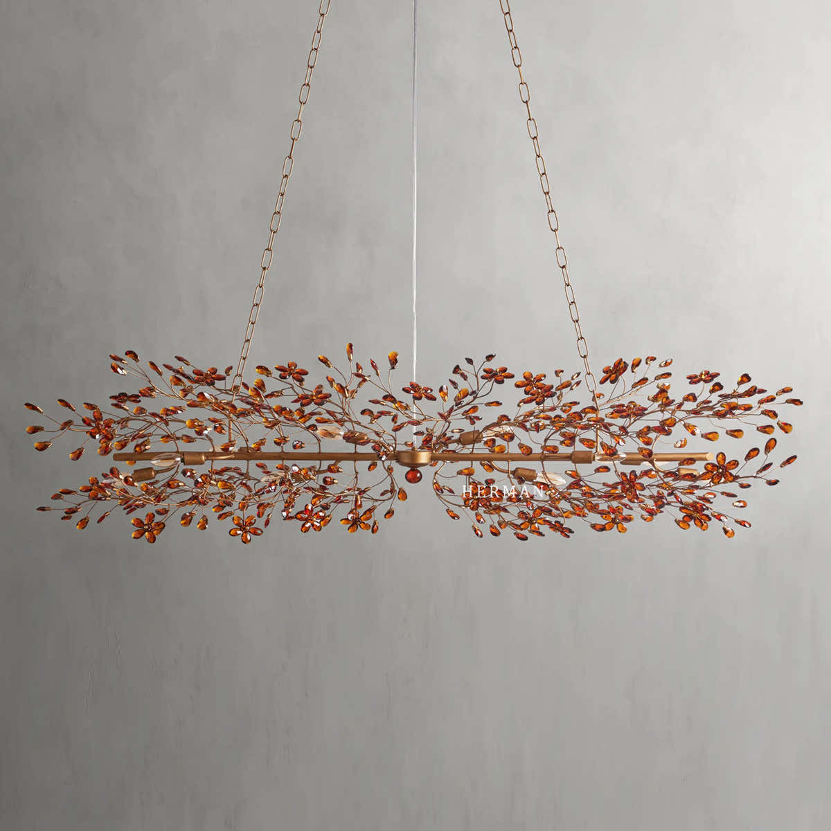 Fiore Colored Linear Chandelier 43" 51" 68"