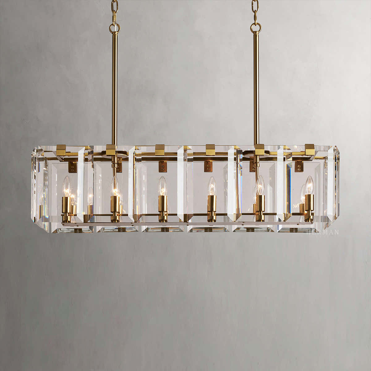 Amaya Rectangular Chandelier 40" 53"