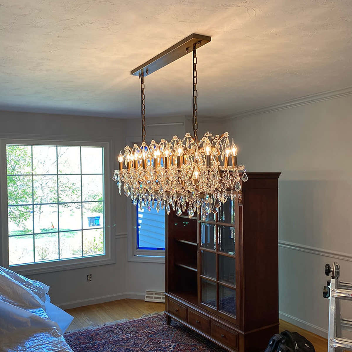 Rocaille Iron & Crystal Chandelier