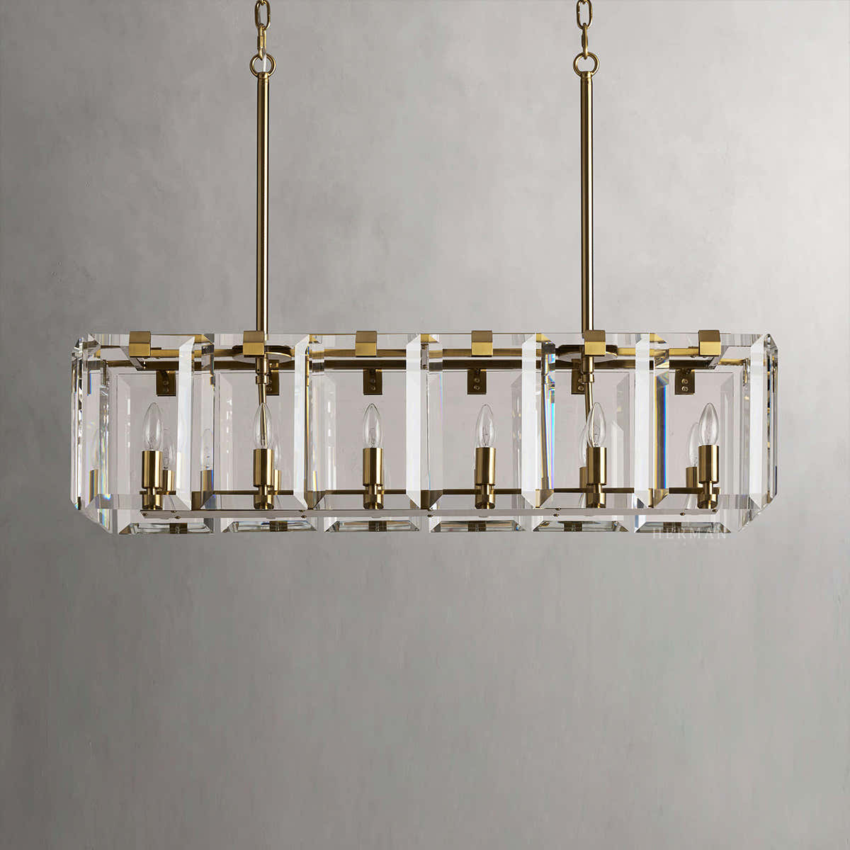 Amaya Rectangular Chandelier 40" 53"