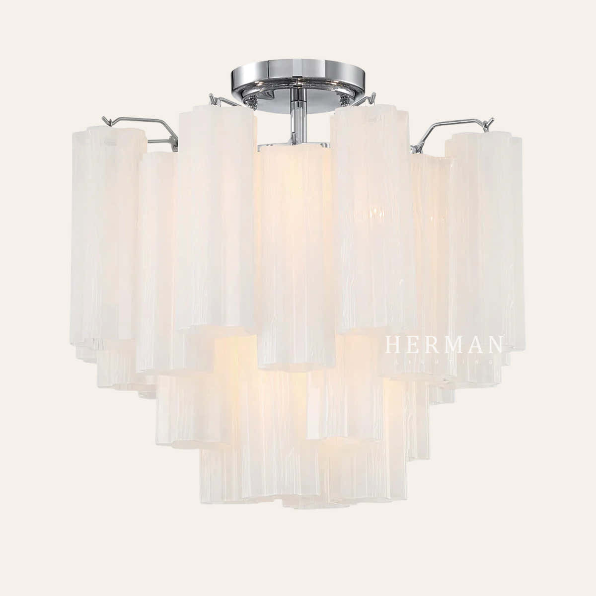 Addis Murano Glass Semi-Flush Ceiling Mount 17''W