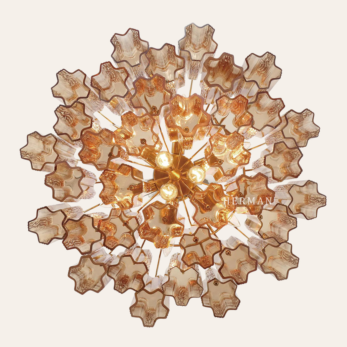 Addis Murano Glass Chandelier 17.8" 19.8" 22" 26.8" 32''D