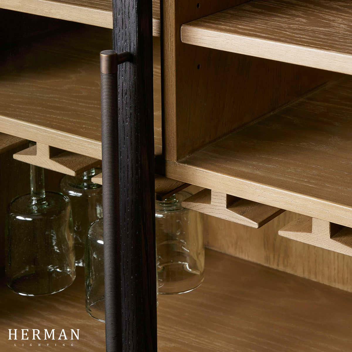 Hattie Low Bar Cabinet in Oak 36"W