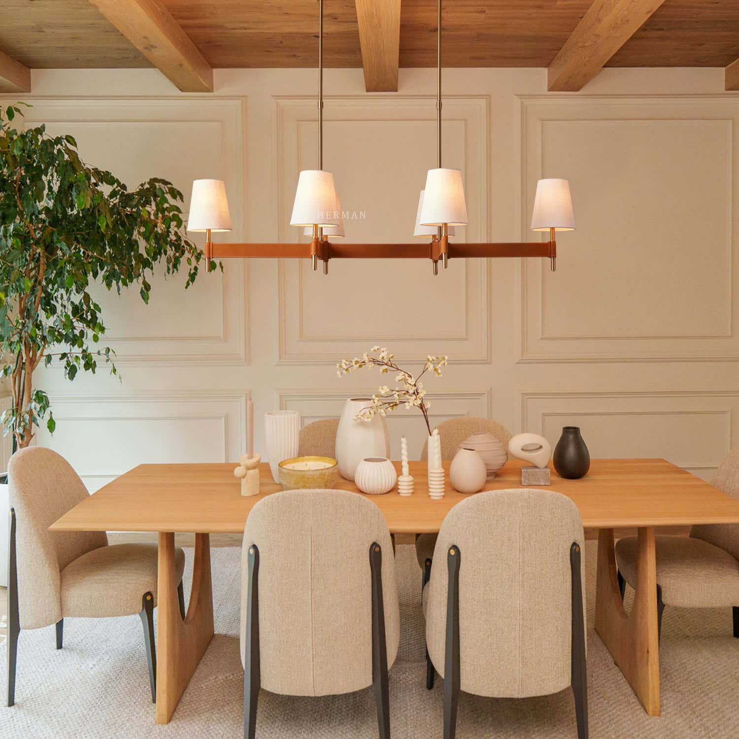 Hastings Midcentury Modern Linear Chandelier