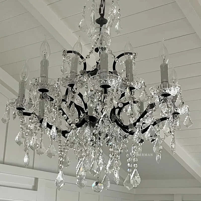Rocaille Iron & Crystal Chandelier