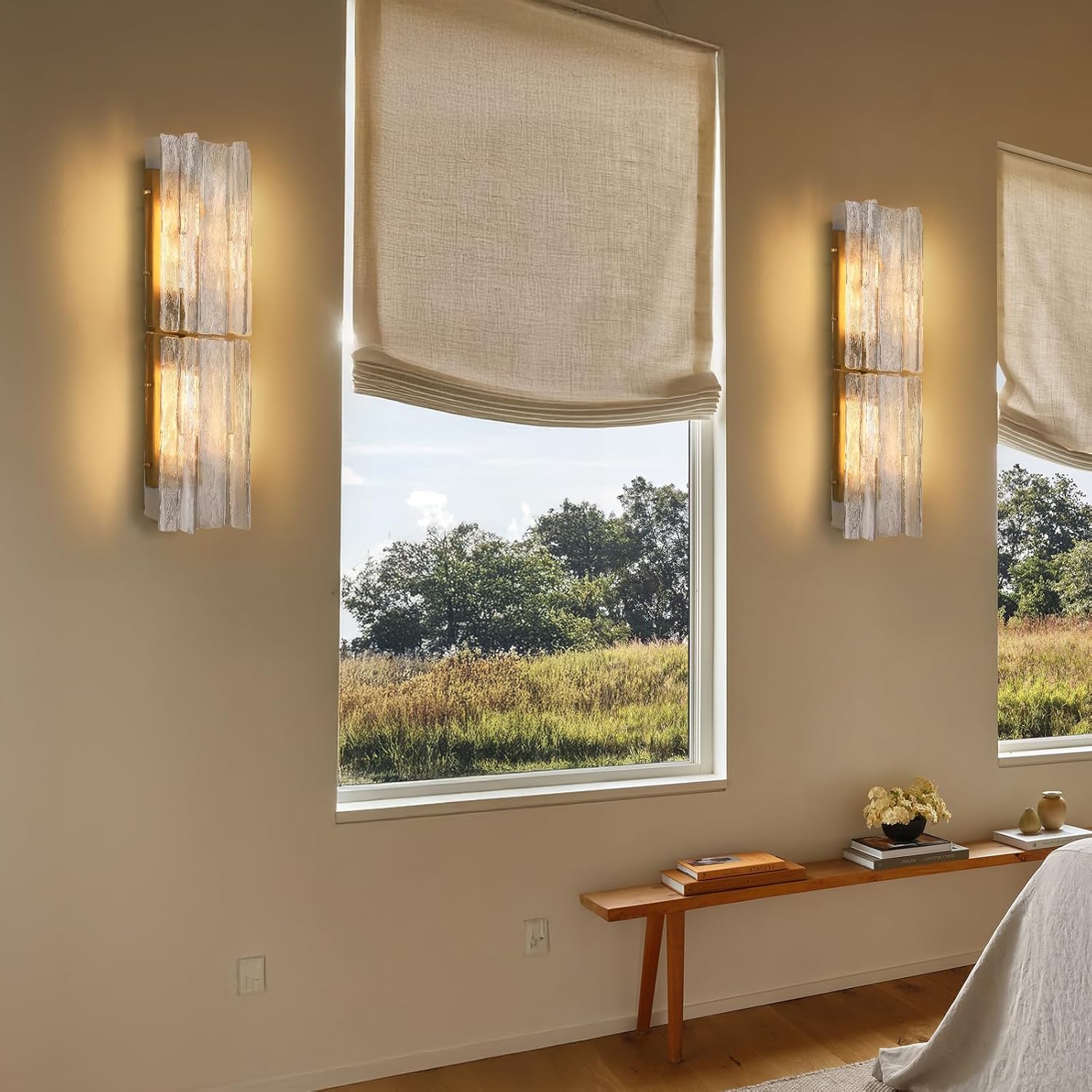 Lattiace Clear Glass Wall Sconce