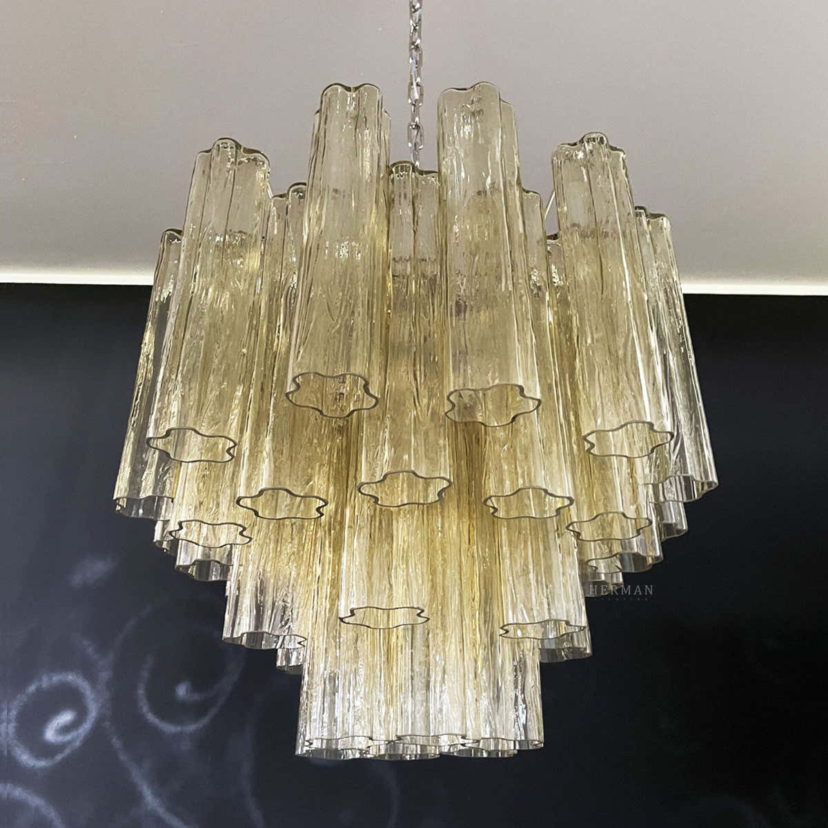 Murano Chandelier – 36 tubes – Yellow