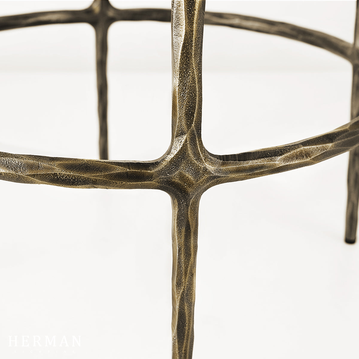 Hand-Forged Metal Bar Swivel Counter Stool