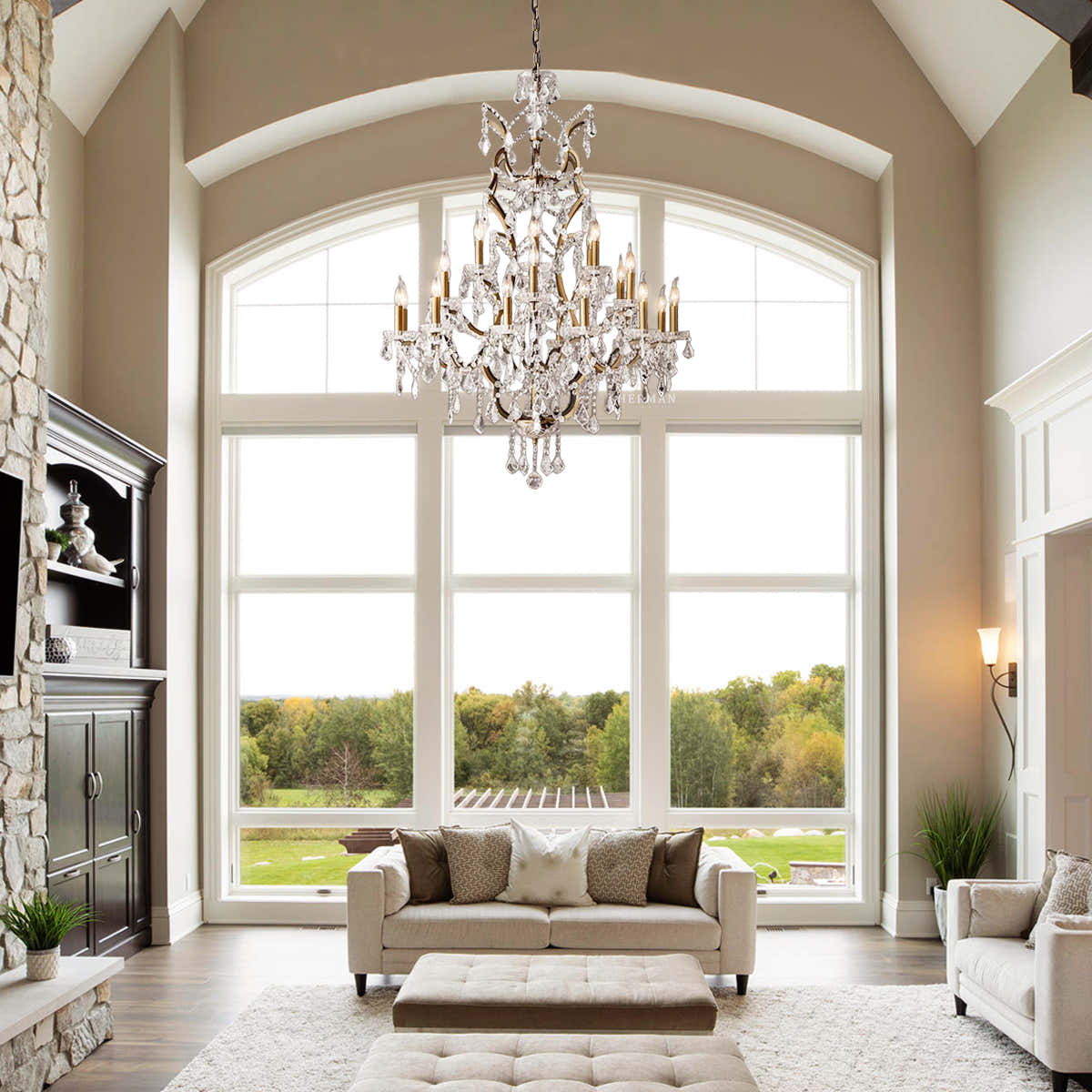 Rocaille Iron & Crystal Chandelier