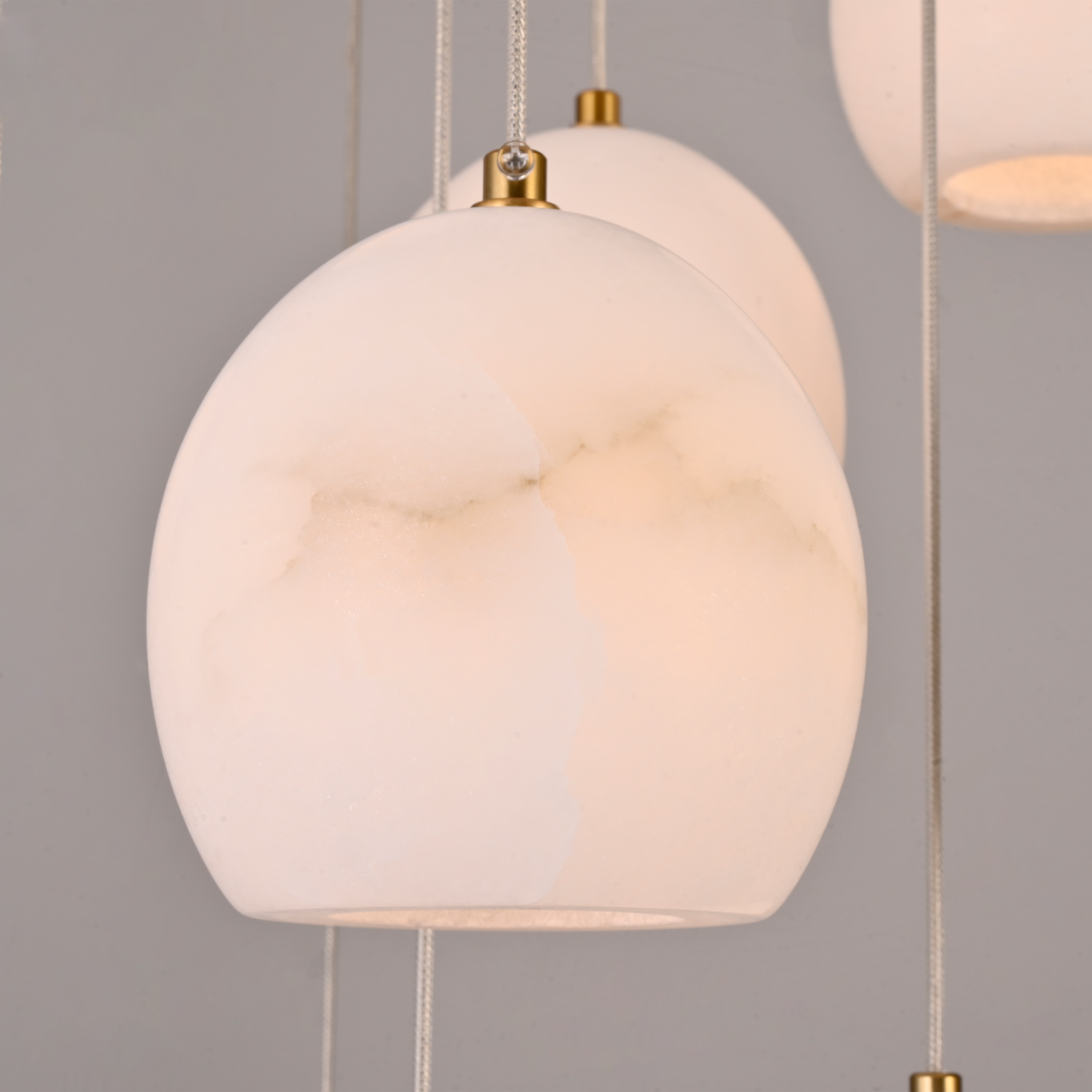 Arica Alabaster Round Chandelier