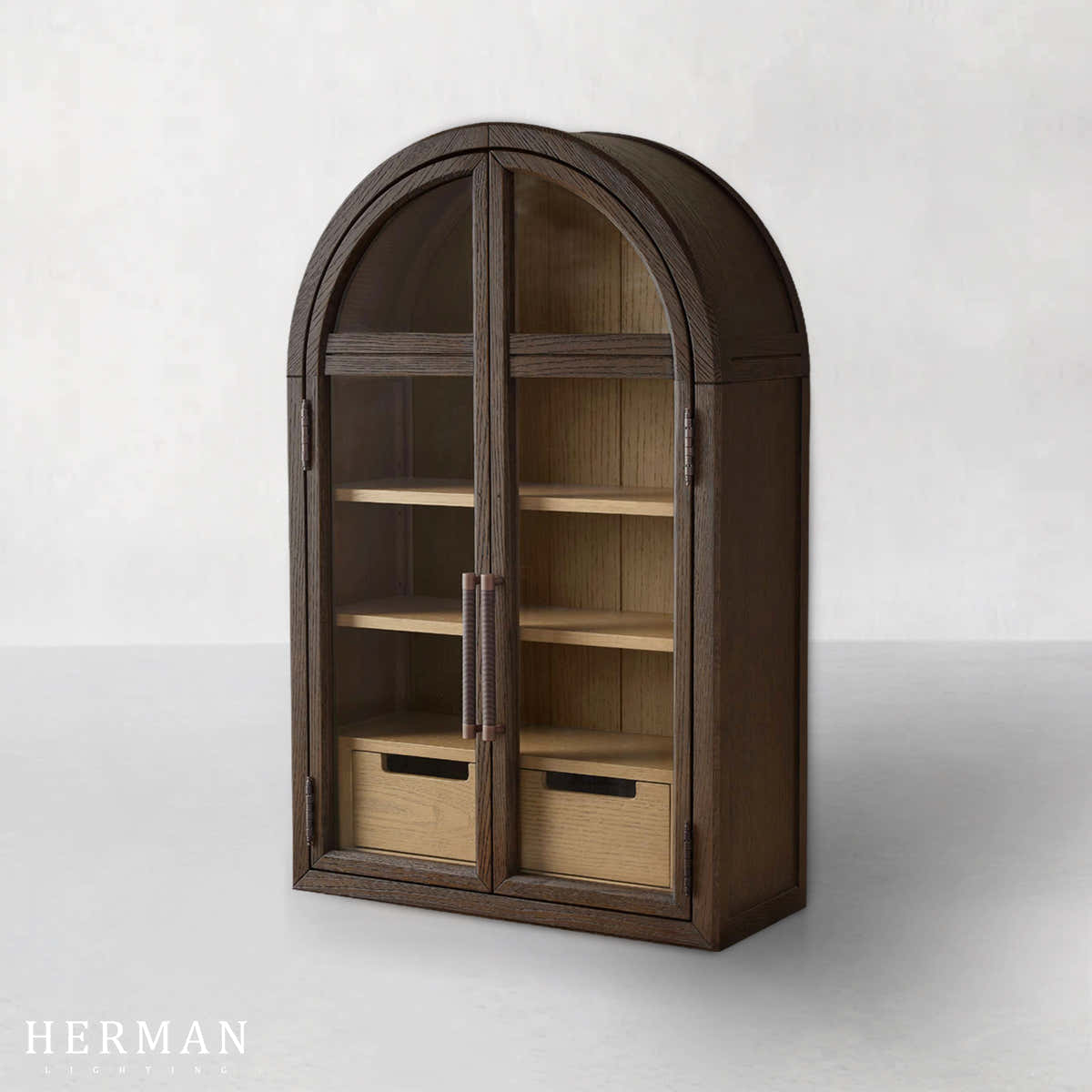 Hattie Wall Mounted Cabinet in Oak 24"W
