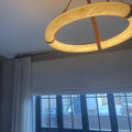 Alabaster Pendant Alabaster Chandelier, Halo Ring Chandelier