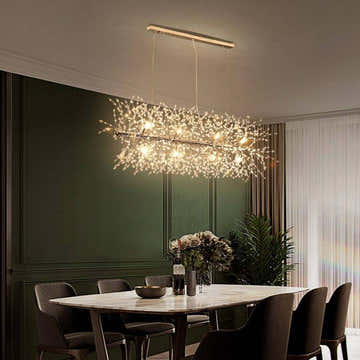 El Sol Kitchen Island Lighting Fixture, Chrome