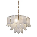 Alabaster Brass Multi-Layer Chandelier Lamp