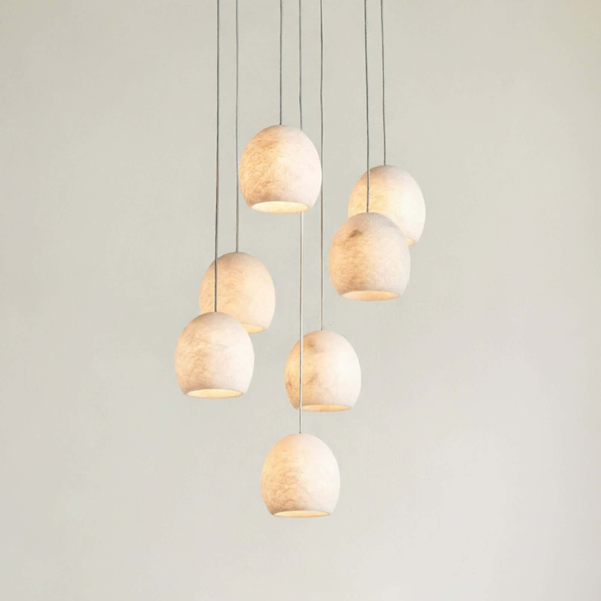 Arica Alabaster Round Chandelier