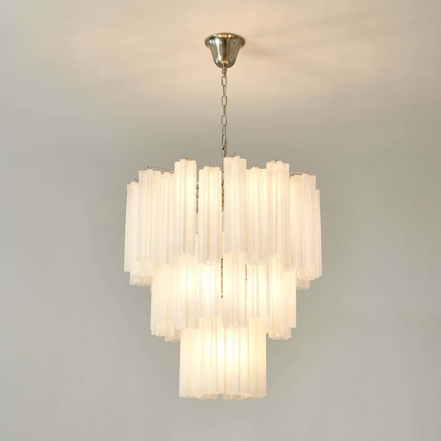 Frosted Glass Tubes Chandelier