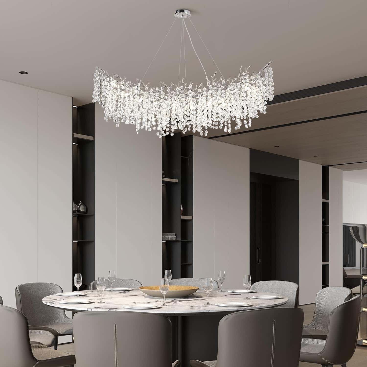 Tree Branch Chandelier for Dining Room L55in - Fast Delivery-1-Luxehomezone