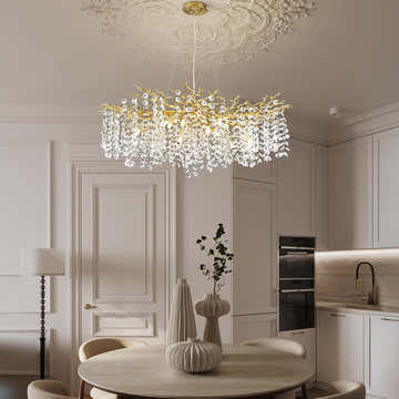 Tree Branch Chandelier for Dining Room L55in - Fast Delivery-1-Luxehomezone