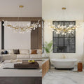 Rectangle Ceramic Ginkgo Leaf Chandelier 55