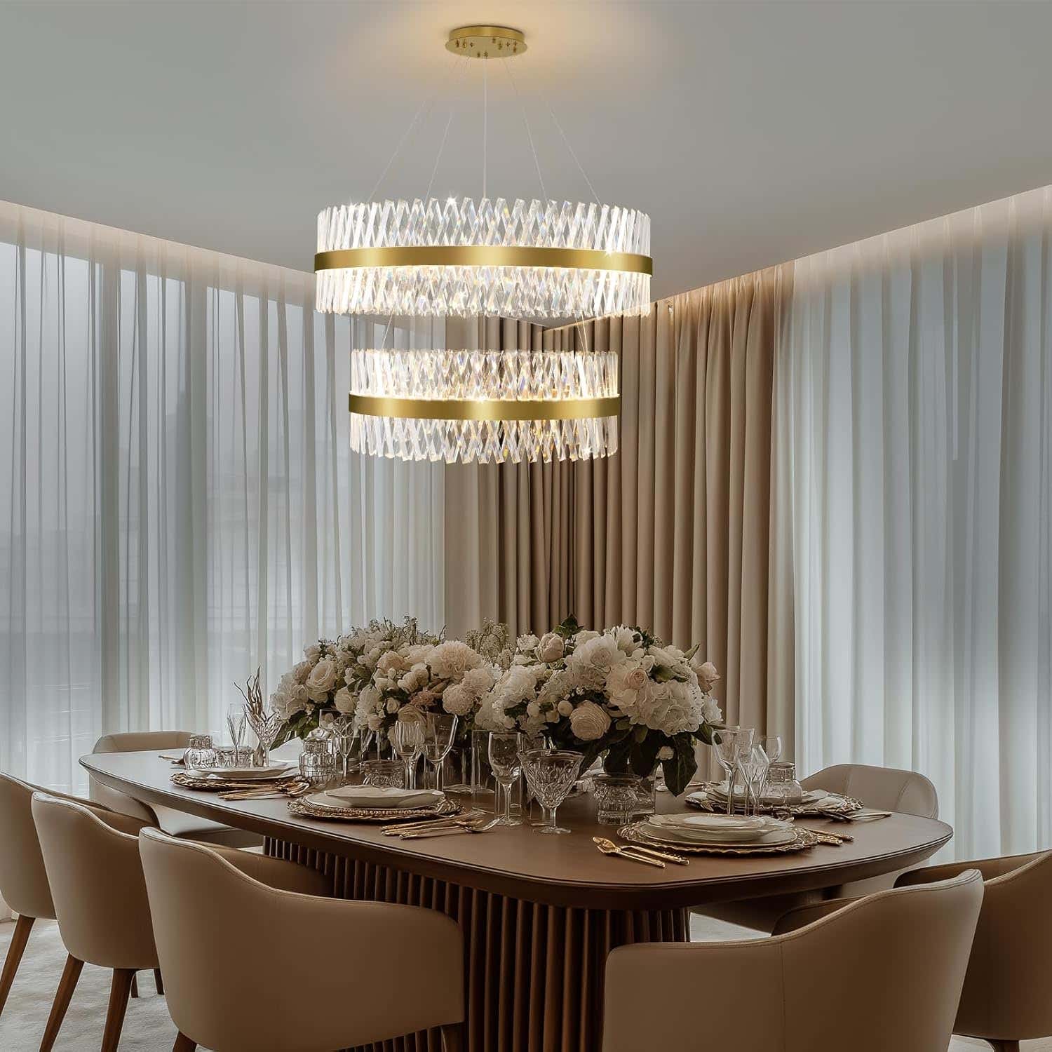 MDEGLYO Modern Crystal Chandelier