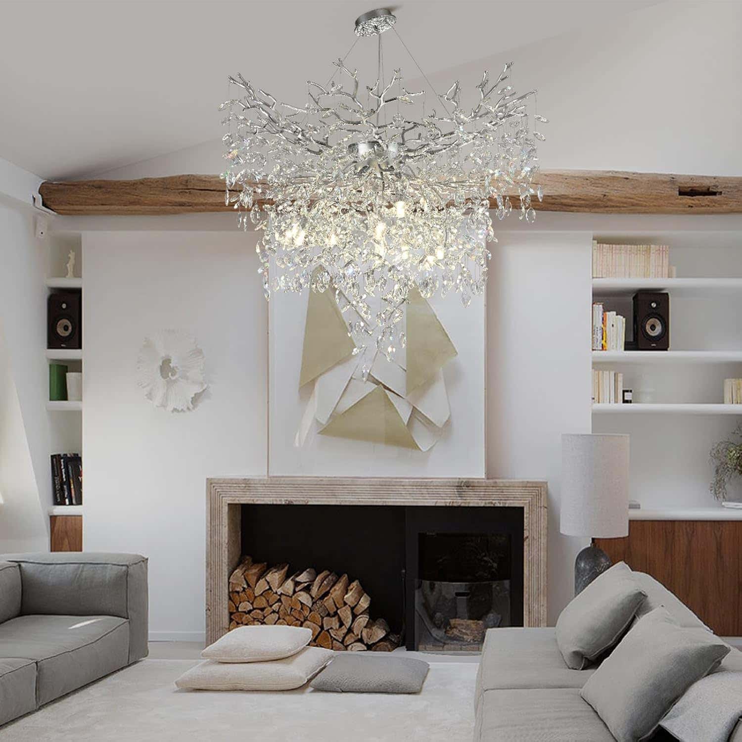 Solara Round Tree Branch Chandelier 24" 32" 40" Tree Branch