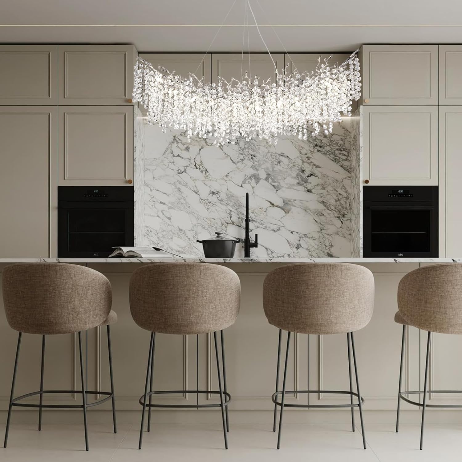 Tree Branch Chandelier for Dining Room L55in - Fast Delivery-1-Luxehomezone