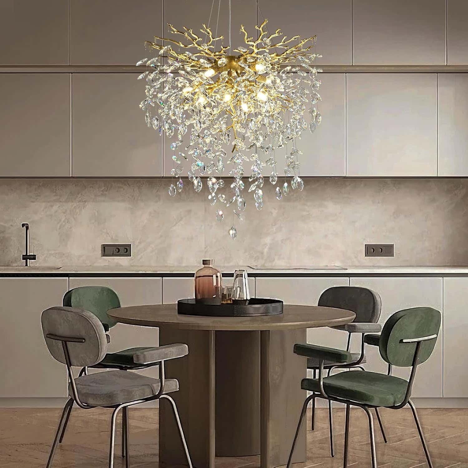 Solara Round Tree Branch Chandelier 24" 32" 40" Tree Branch