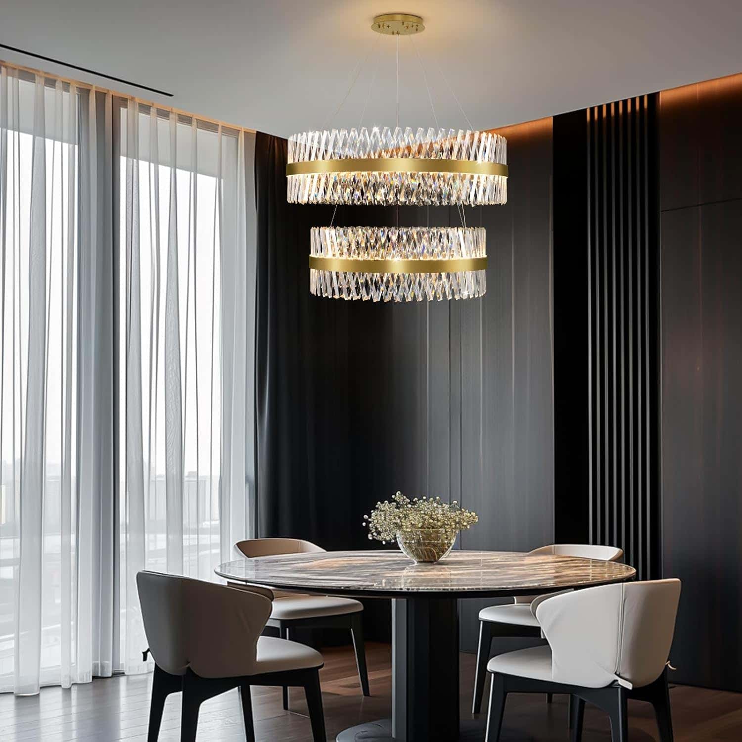 MDEGLYO Modern Crystal Chandelier
