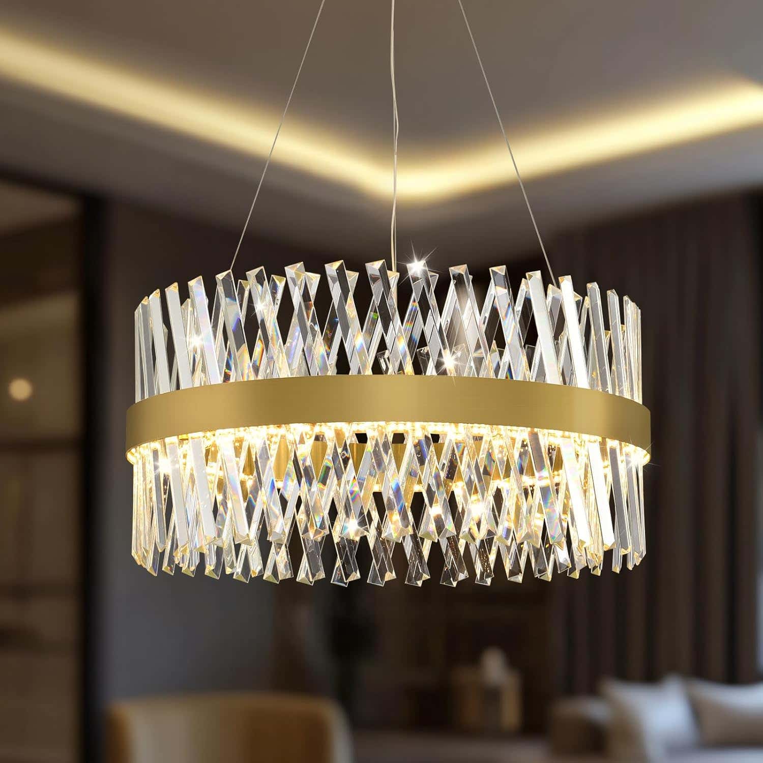 MDEGLYO Modern Crystal Chandelier