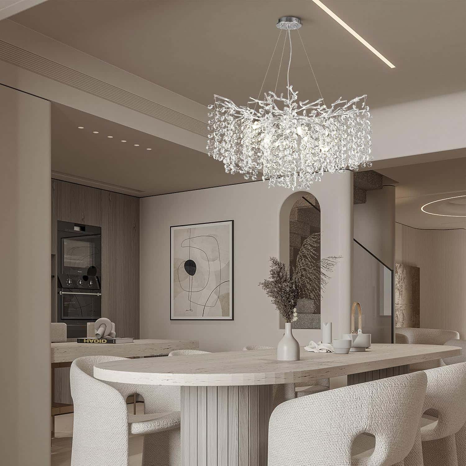 Tree Branch Chandelier for Dining Room L55in - Fast Delivery-1-Luxehomezone