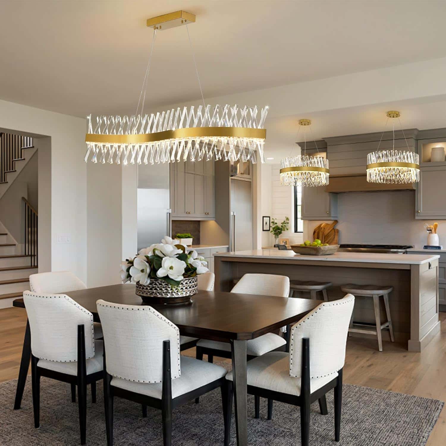 MDEGLYO Modern Crystal Chandelier