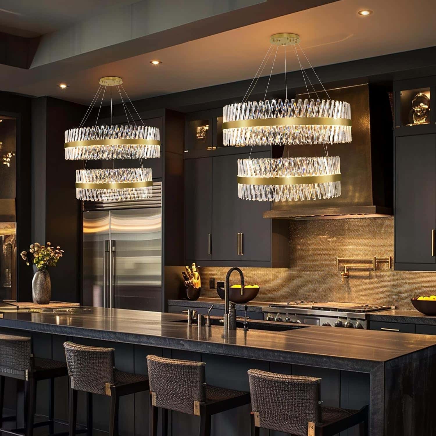 MDEGLYO Modern Crystal Chandelier