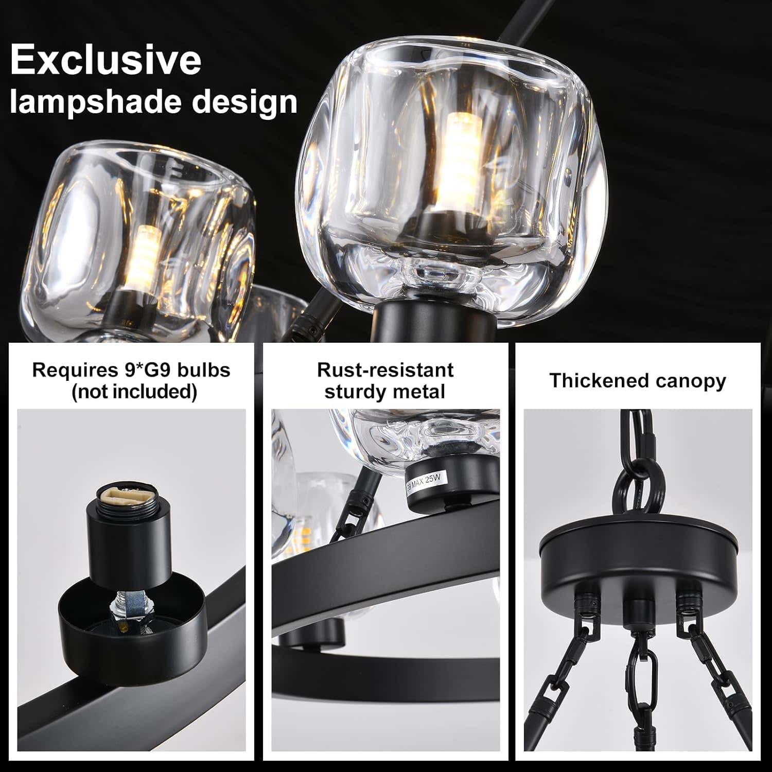 Modern Crystal Farmhouse Wagon Wheel Chandeliers for Dining Room
