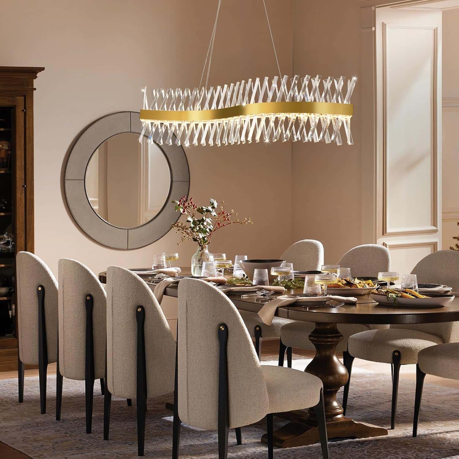 MDEGLYO Modern Crystal Chandelier