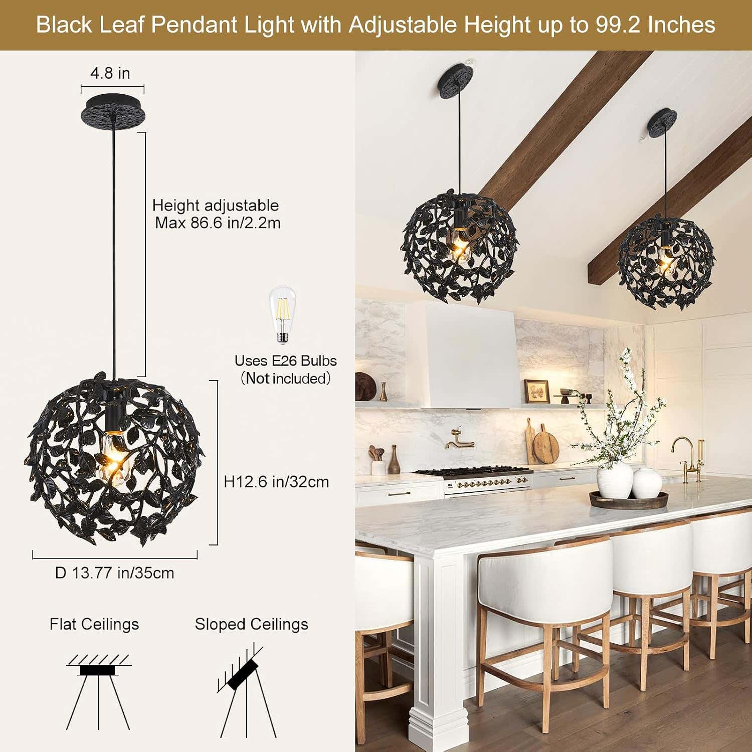 $800+ Purchase Gift | Farmhouse Black Chandelier