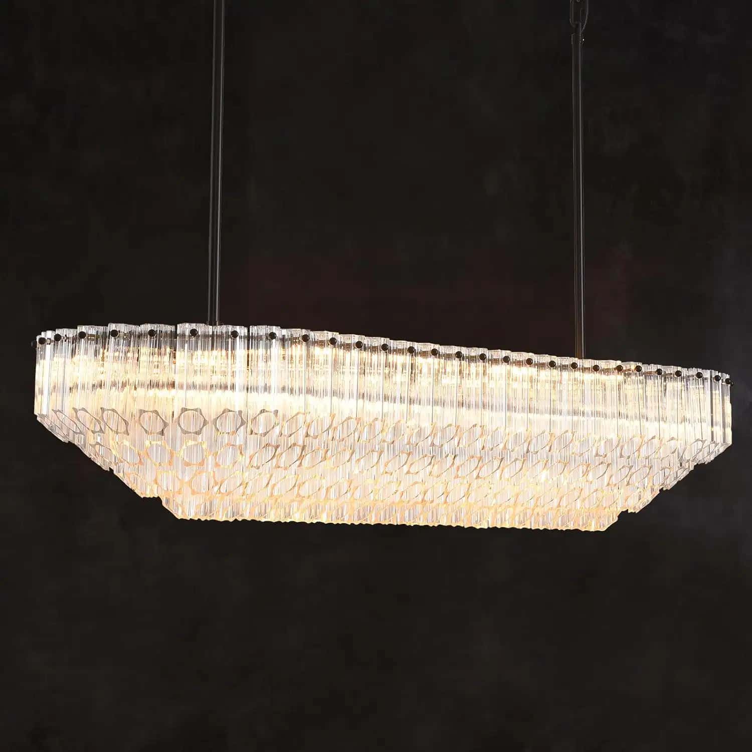 $5000+ Purchase Gift | Clear Glass Linear Chandelier 43"