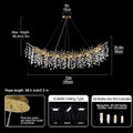 Modern Silver Crystal Glass Tree Branchs Chandelier 55