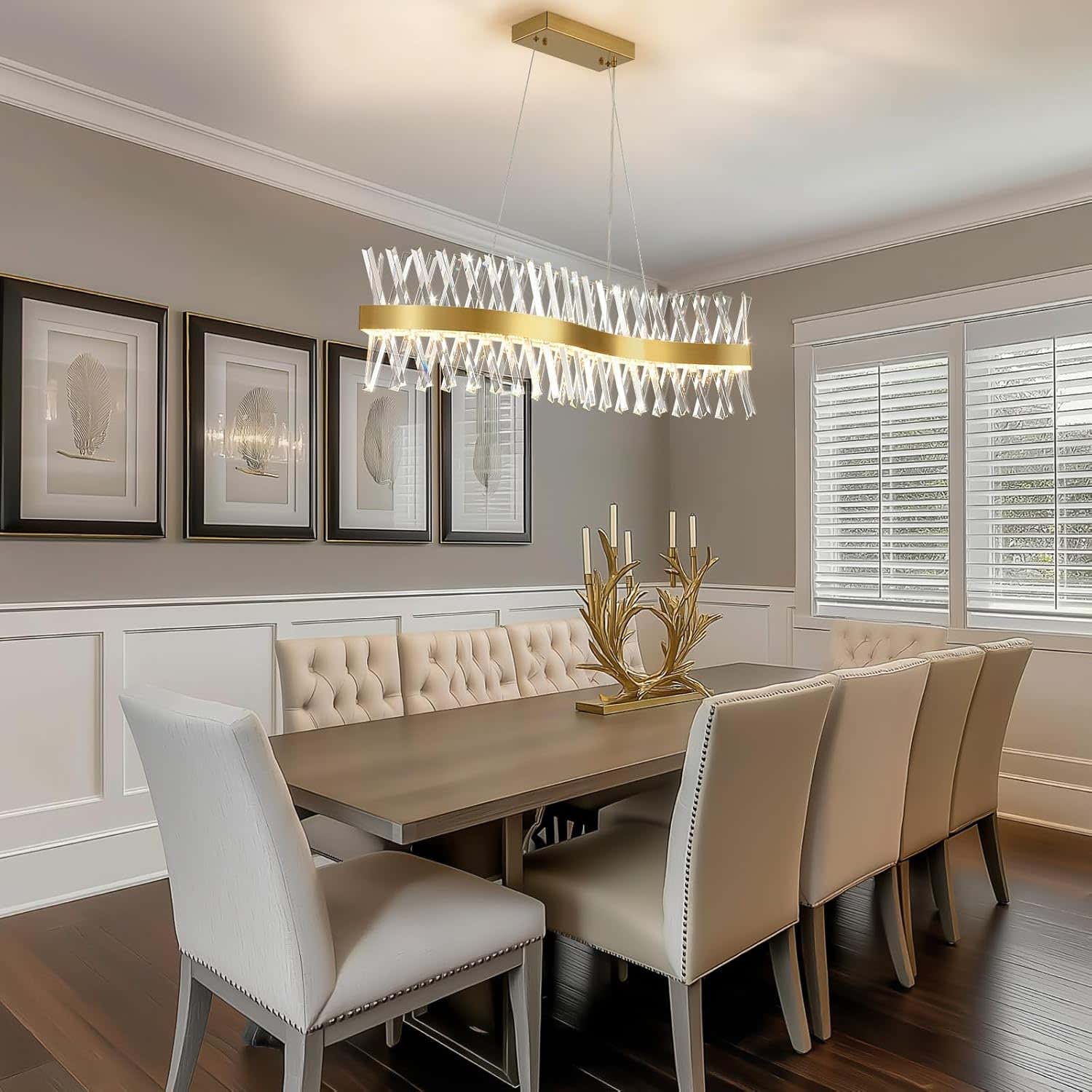 MDEGLYO Modern Crystal Chandelier