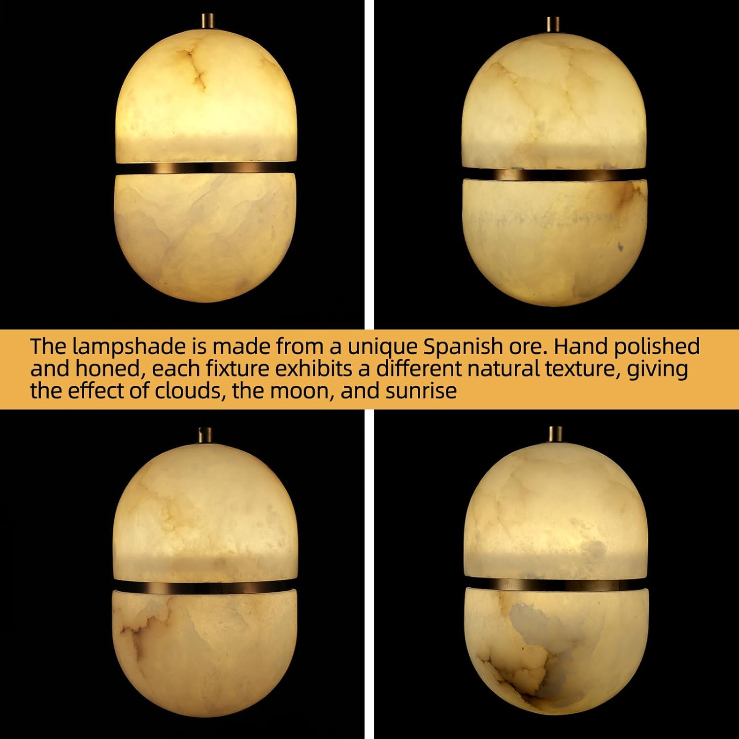 Alabaster Pendant Lights Kitchen Island - Fast Delivery-1-Luxehomezone