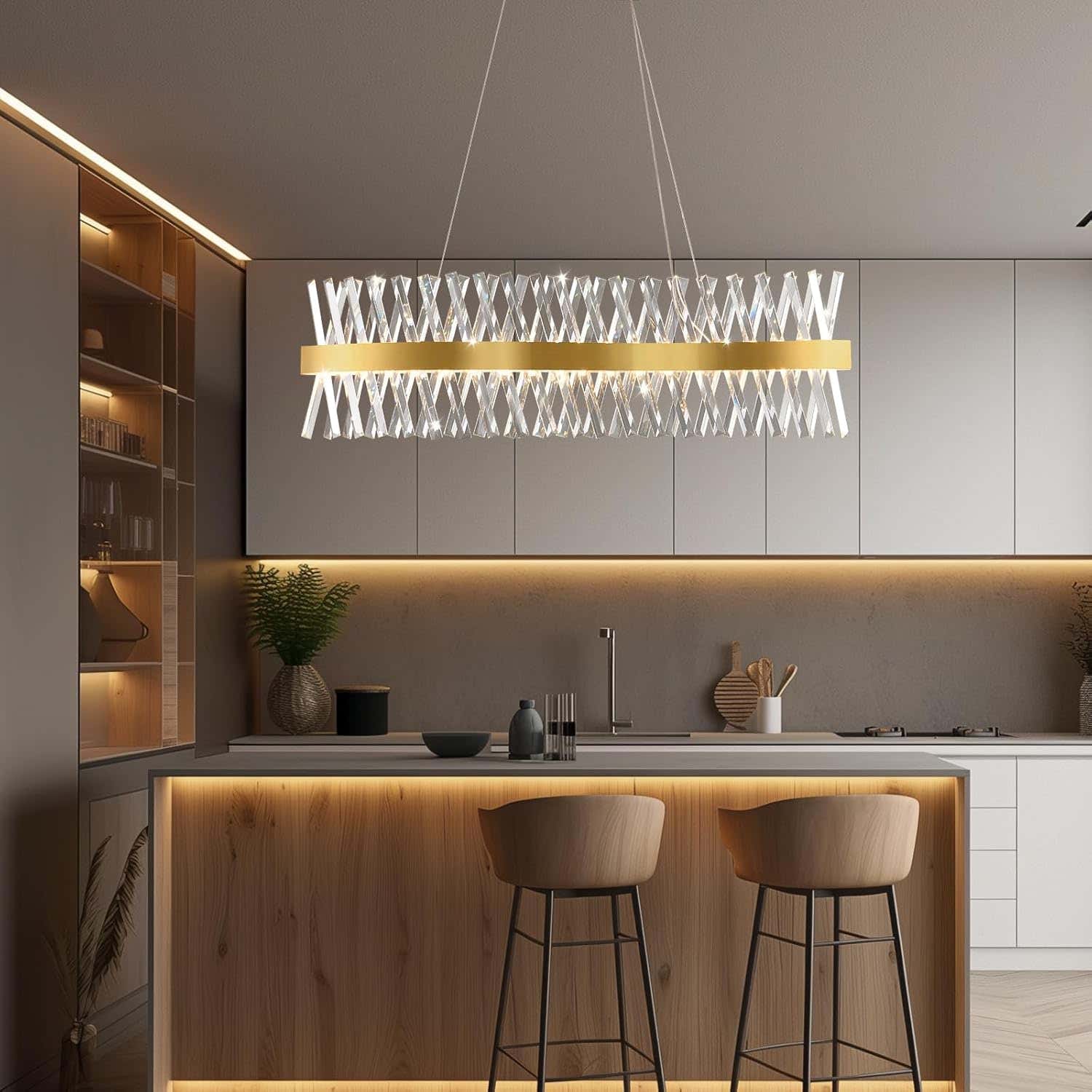 MDEGLYO Modern Crystal Chandelier
