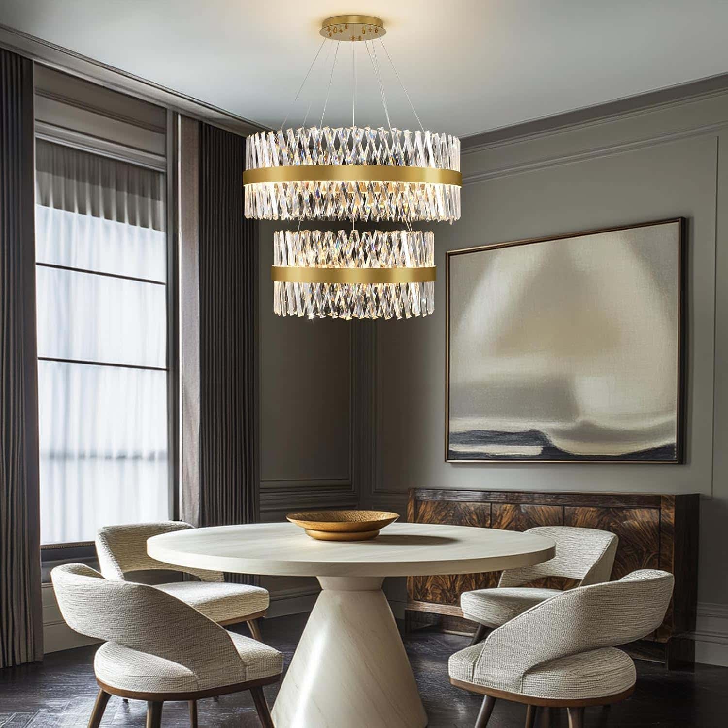 MDEGLYO Modern Crystal Chandelier