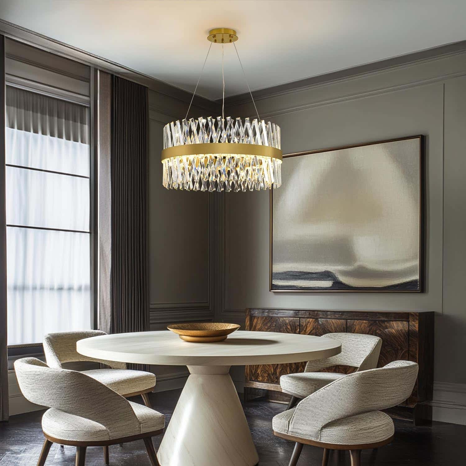 MDEGLYO Modern Crystal Chandelier