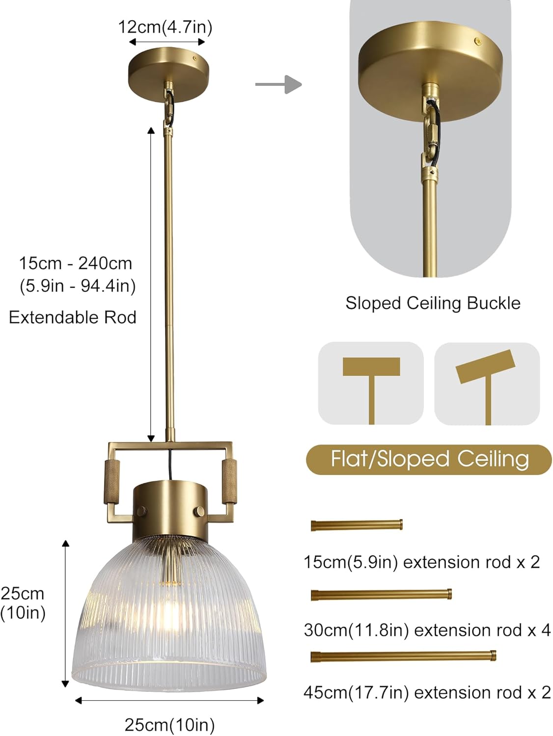 Bronze Pendant Lights Kitchen Island 10" - Fast Delivery- 1-Luxehomezone