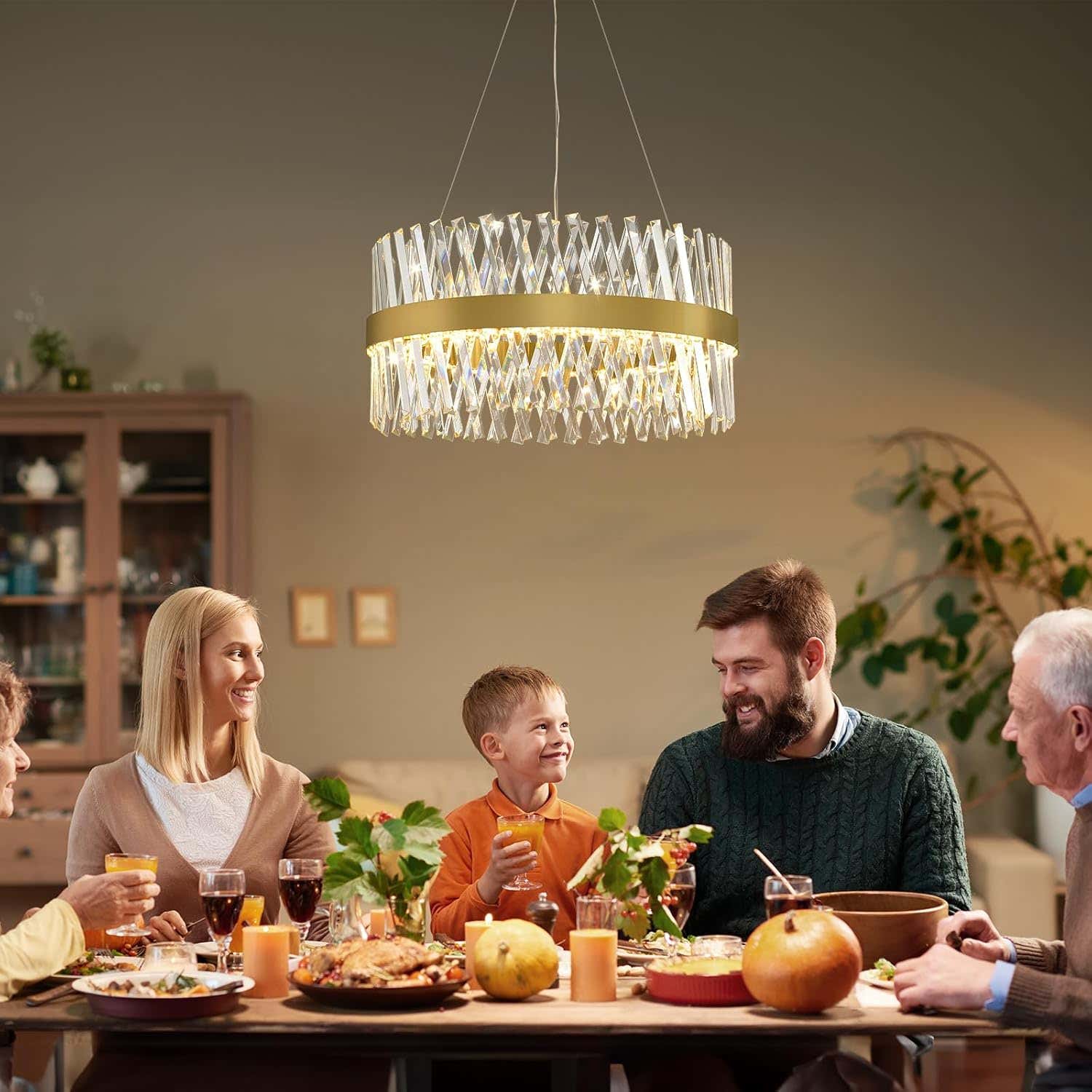 MDEGLYO Modern Crystal Chandelier